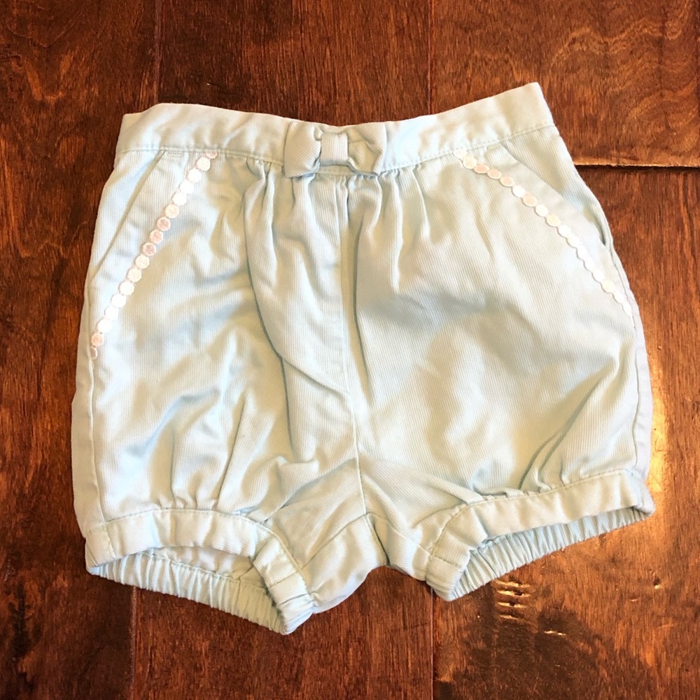 Janie and Jack baby girl mint green shorts